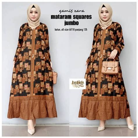 Desain Gaun Batik Muslimah Modern Baju Fashion Muslim Mode Abaya