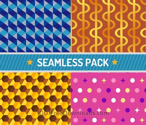 Free Vectors Vector Seamless Pattern Vector Illustration Pack Abstract