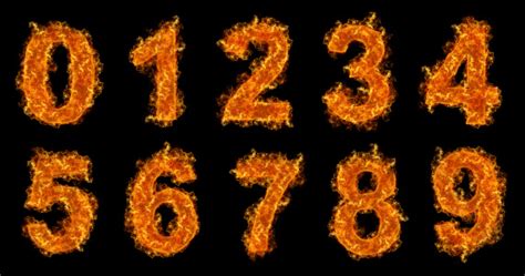 Fire Numbers Set Stock Photo Download Image Now Istock