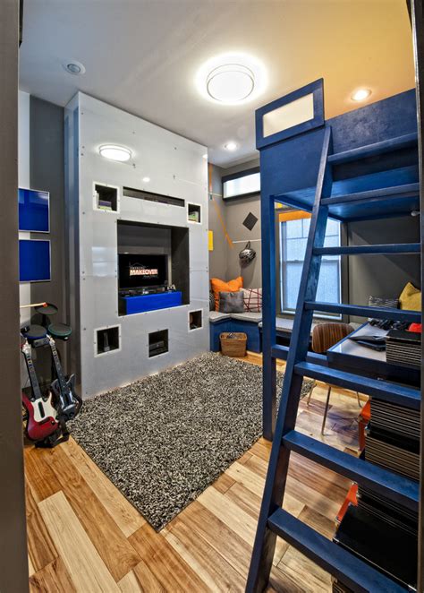 Pretty Loft Beds For Teens In Kids Transitional With Boy Bedroom Ideas Next To Twin Over Queen