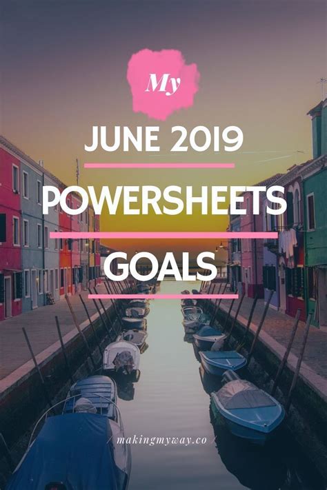 My June Goals 2019 Powersheets Goals How To Fall Asleep Get Your Life