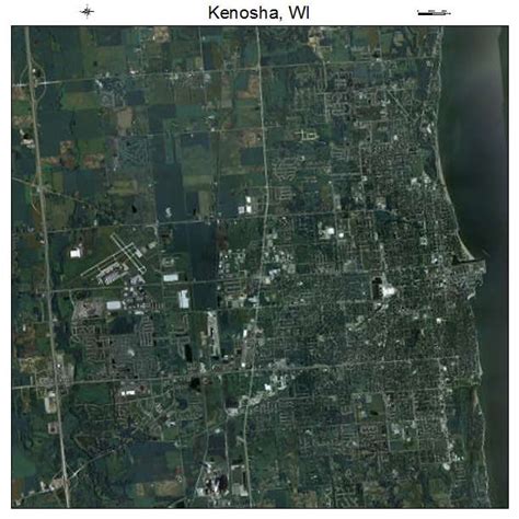 Aerial Photography Map Of Kenosha Wi Wisconsin