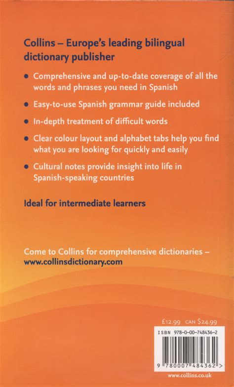 Collins Spanish Dictionary And Grammar By Collins Dictionaries