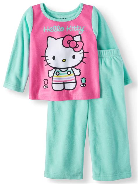 Hello Kitty Pajamas 2pc Set Baby Girls And Toddler Girls Walmart