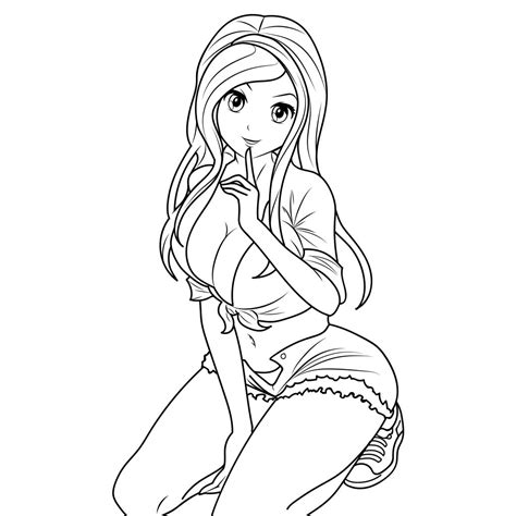 Hot Anime Girls Coloring Pages Adult Coloring Designs Coloring Pages