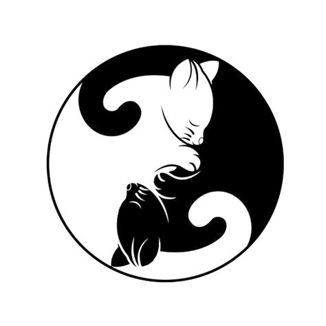 1515cm Yin Yang Cat Cute Animal Body Decoration Car Sticker Fashion