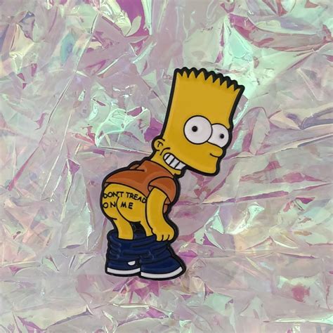 Bart Showing His Butt Simpson From The Simpsons Enamel Pin Etsy