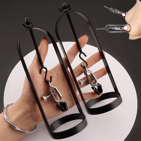 black heavy duty tepelklemmen bdsm verstelbare borst clip opknoping gewicht hanger stimulator