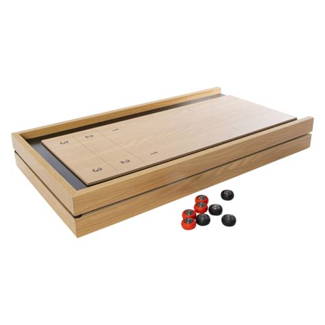 Wooden Tabletop Shuffleboard Game 40in Five Below Let Go And Have Fun