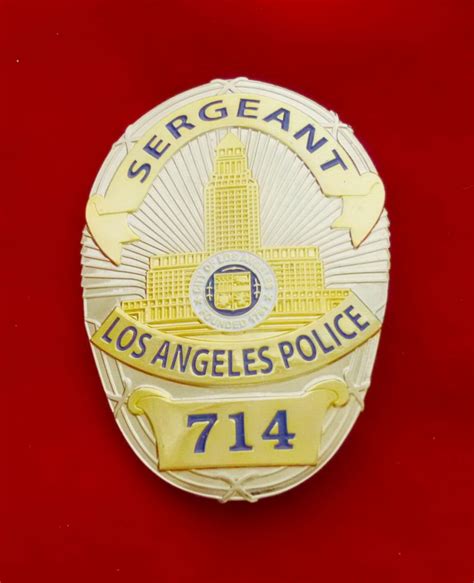 Lapd Sergeant 714 Badge Policebadgede