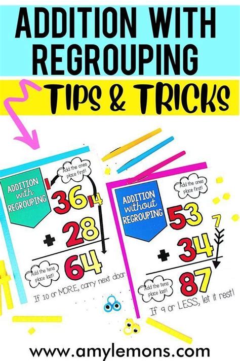 Addition With Regrouping Tips And Tricks Amy Lemons First Grade