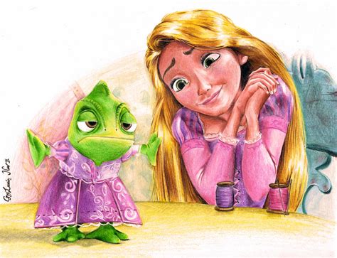 Rapunzel And Pascal By Guyx23 On Deviantart