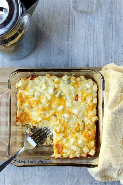 I have an extra bag of potatoes left over and i need to use them up. Cheesy Egg O'Brien Casserole - Baking With Mom