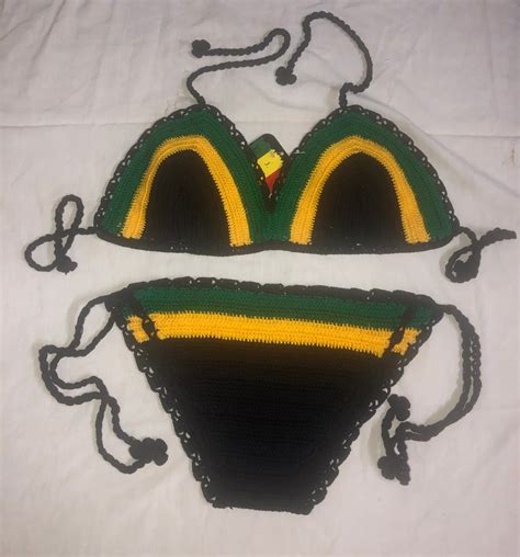 jamaica flag knitted bikini everything jamaica