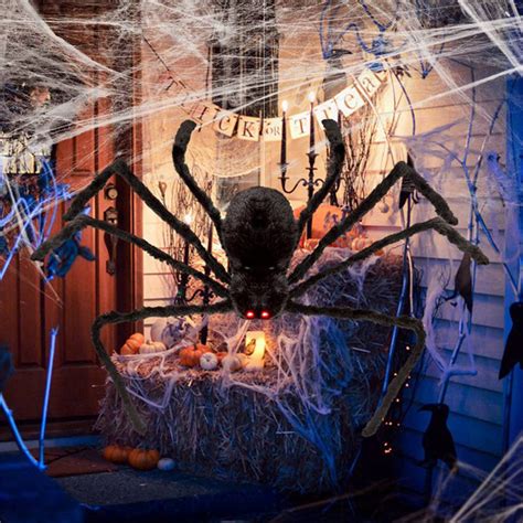 Halloween Hanging Decoration 49ft Giant Realistic Hairy Spider Outdoor