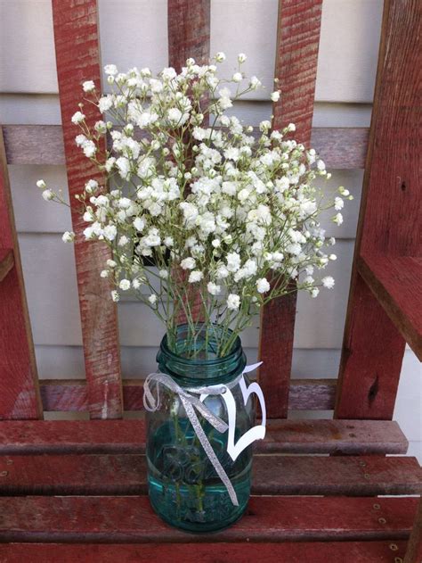 Wedding pew decorations wedding pews diy wedding backdrop vintage decorations flower decorations wedding rings candle wedding favors wedding reception. anniversary party decor | 25th wedding anniversary party decor or centerpiece. Ball jar, baby's ...