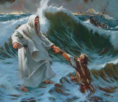 Jesus said, come, and peter took a step out of the boat without sinking (verse 29). January | 2010 | Christ the Truth