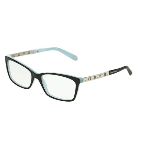 Tiffany Optical 0tf2103b Full Rim Rectangle Womens Eyeglasses Size 53 Blackblue Clear Lens