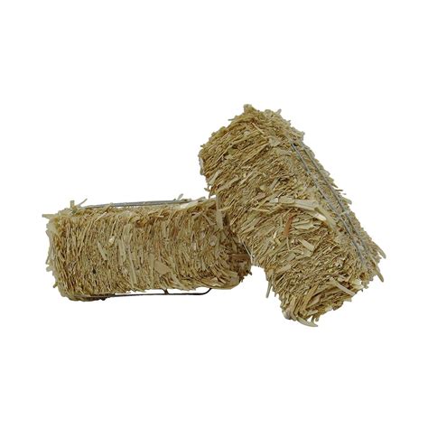 Package Of 2 Ultra Mini Hay Bales Made Of Real Dried Straw For Crafting