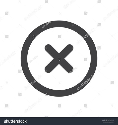 Delete Icon, Close Icon, Cross Icon, Exit Icon, Complete Icon 스톡 벡터 