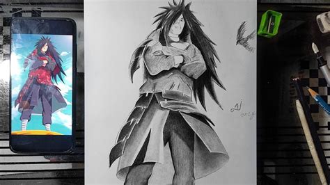 Madara Uchiha Realistic Sketch Madarauchiha Youtube