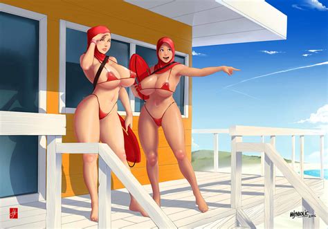 Busty Hijab Lifeguards Western Hentai Pictures Pictures
