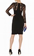 Karen Millen Lace Sleeve Pencil Dress in Black - Lyst