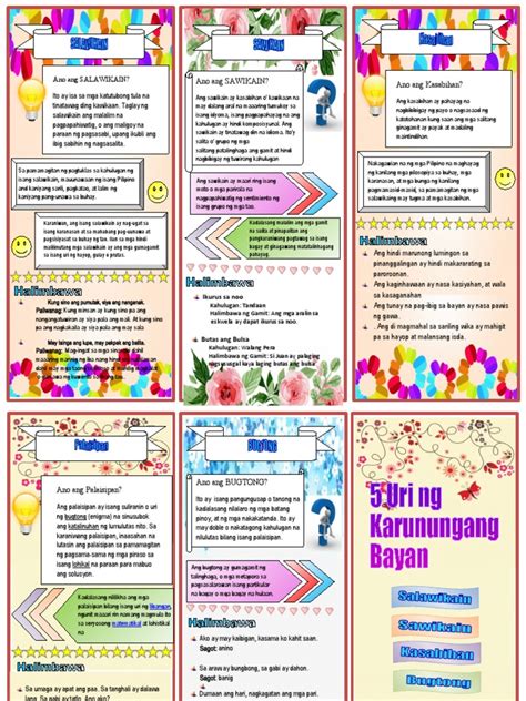 Mini Brochure Ng Karunungang Bayan Simple Brochure Example