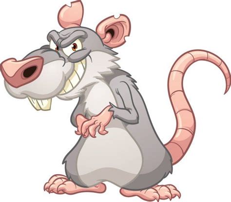 Крыса мультик Зло мультфильм крыса — Векторное изображение