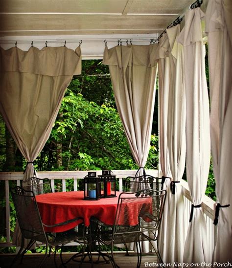 Drop Cloth Curtains For A Porch Add Privacy And Sun Control