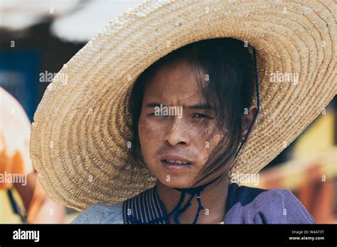 Portrait Young Burmese Woman Myanmar High Resolution Stock Photography