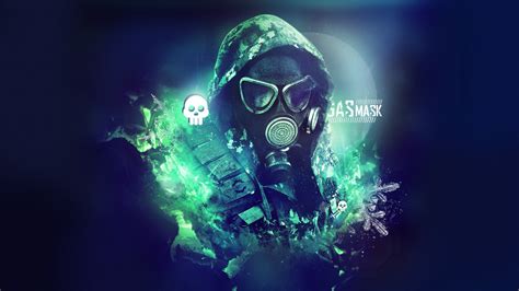 Wallpaper Illustration Digital Art Gas Masks Skull Darkness