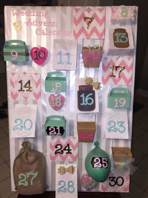 Now, this can be the first graphic DIY Wedding Advent Calendar Gift Ideas | Svatební program