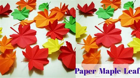 How To Make Paper Autumn Maple Leaforigami Autumn Leavesjnjdays