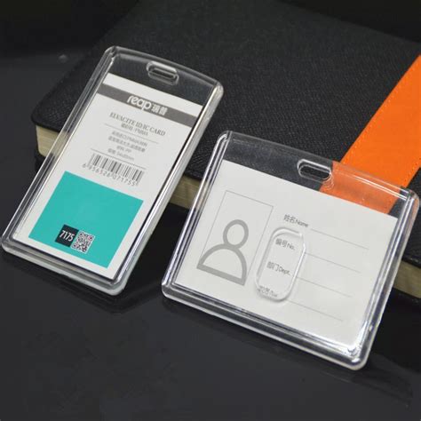 We can customize any item with a logo, company name, or product name. Clear Acrylic Staff ID Card Holder Transparent Badge Holder for Access Card | Clear acrylic ...