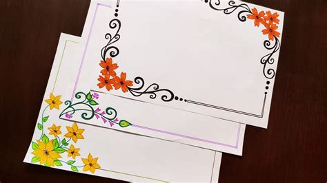 Beautiful Border Designs For Project Paper Border Designs Easy Page