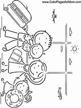 Vacation Coloring sketch template