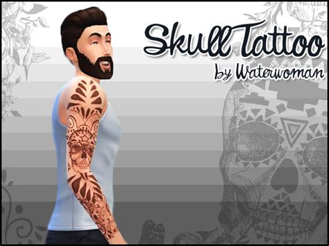 Akisima Sims Blog Skull Tatoo • Sims 4 Downloads