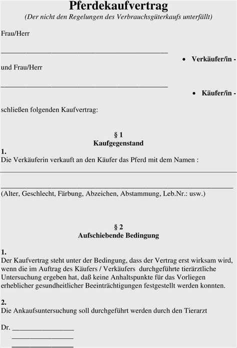 Im pferdekaufvertrag sind kaufpreis sowie die zahlungsbedingungen zentrale aspekte. Pferdekaufvertrag Zum Ausdrucken : Muster Vorlage ...