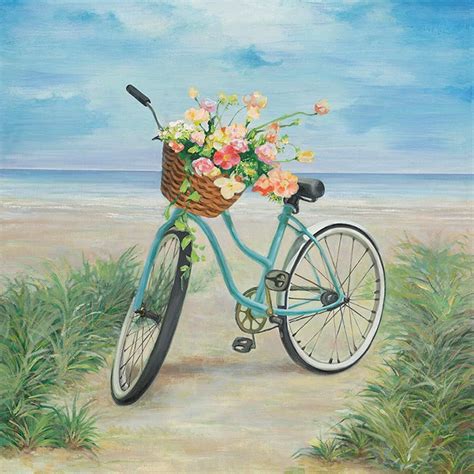 Welcome your guests with a beautiful bicycle and colorful design. Streamline Art Peddling Path Canvas Wall Art | Bealls Florida | Art painting, Bicycle painting, Art