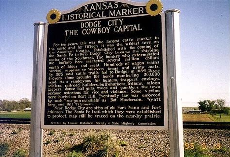 Dodge City The Cowboy Capital Kansas Historical Marker Near Dodge City Ks