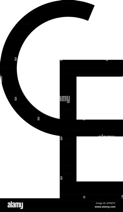Euro Currency Sign Ecu European Symbol Ecu Ce Ce Icon Black Color Vector Illustration Image Flat