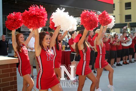 University Of Nebraska Cheerleaders At The Railyard In Lincoln