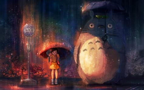 Hình nền bức vẽ Anime My Neighbor Totoro Ghibli Studio bóng tối
