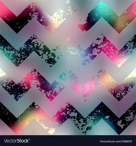 Grunge Chevron Pattern On Blur Background Vector Image