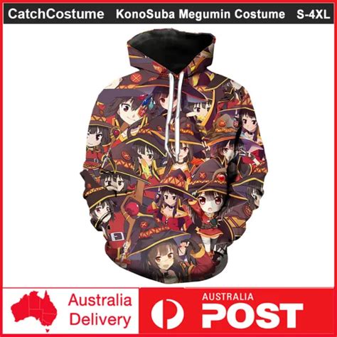 Anime Konosuba Megumin Cosplay Pullover Hoodie 3d Printed Sweatshirt