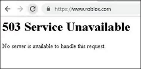 Service Unavailable No Server Is Available To Handle This Request