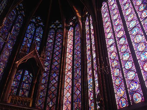 Colorful Religious Stained Glass Windows Inside Of A Church Cathedral