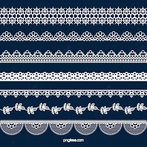 Lace Border Vector Hd Images Hand Painted White Lace Border Lace