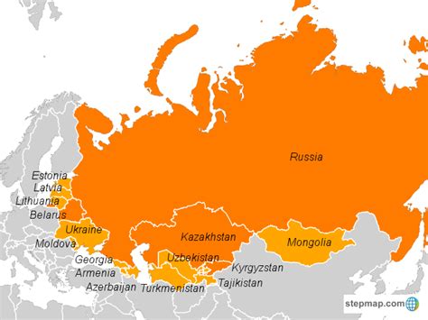 Stepmap Russian Speaking Countries Landkarte Für Russia